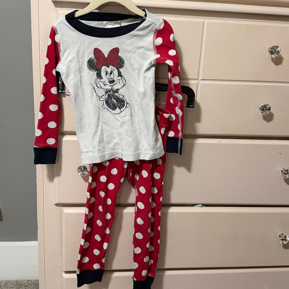 Disney Red and White Minnie Mouse Pajama Set